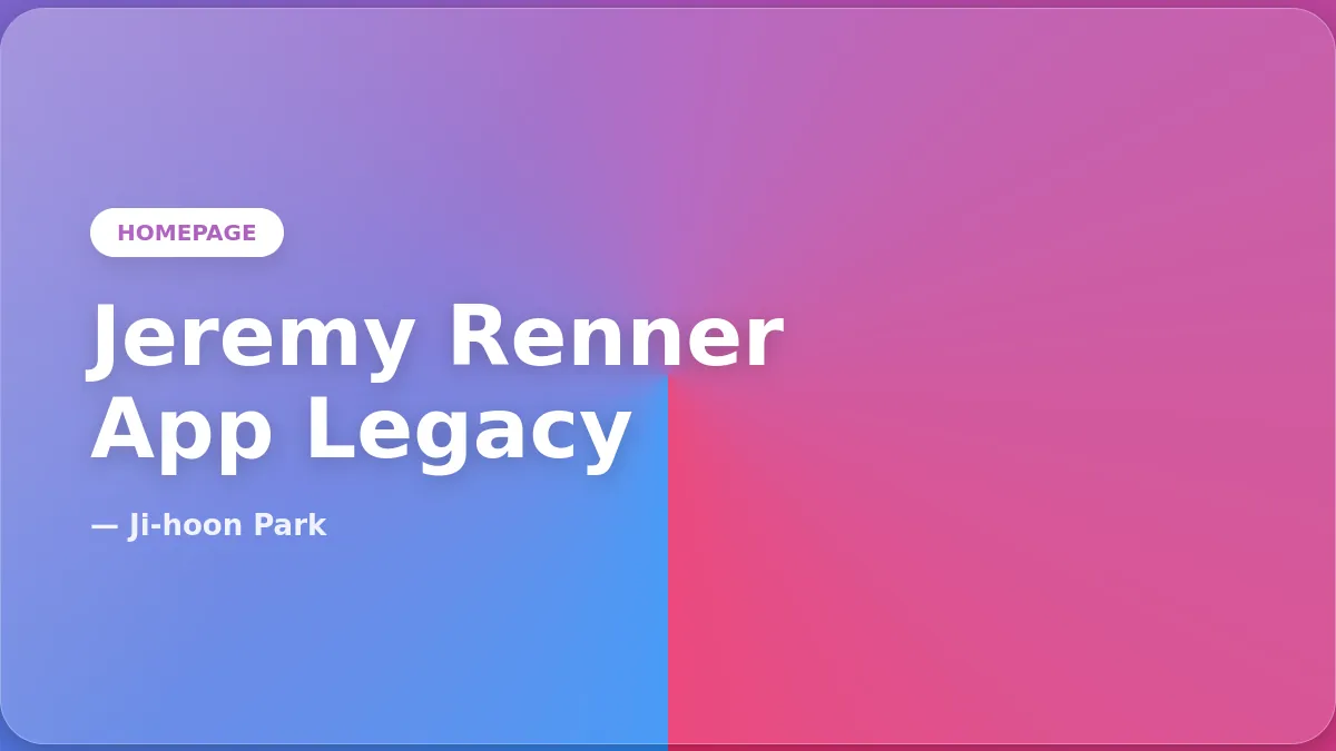 Jeremy Renner App | Personal Social Media Hero Image